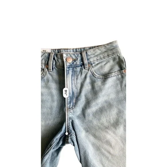 Garage Womens Bermuda Jean Shorts Size 00 Blue Denim Cut-off Jorts Skater Grunge - Picture 11 of 16